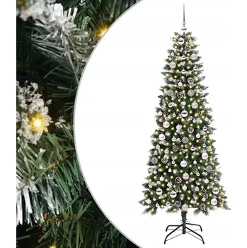 Vánoční stromek Umělý vánoční stromek se stojanem Zelený 180 cm PVC, plast a ocel