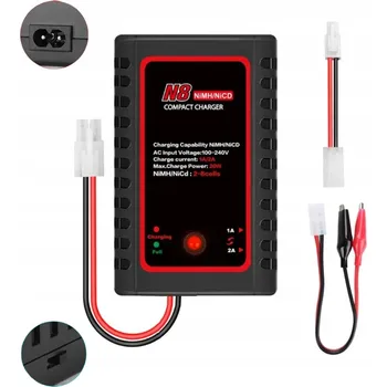 Nabíječka baterií Nabíječka baterií NiMH/NiCD pro drony, RC auta 2-8s 2,4-9,6V