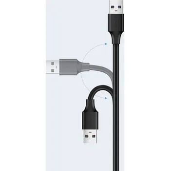 Datový kabel PRODLUŽOVACÍ KABEL USB 2.0, 50 CM, ČERNÝ