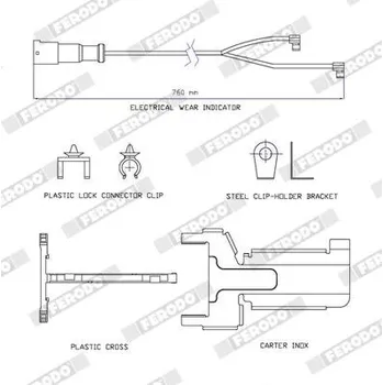 Výstražný kontakt na opotřebení obložení, FAI183
