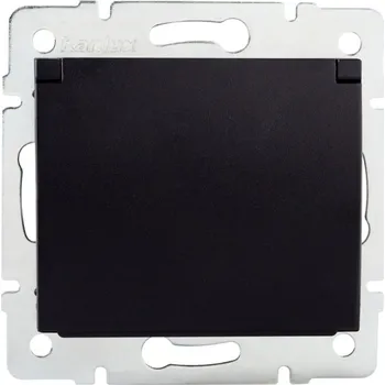 Elektrická zásuvka Černá nástěnná Elektrická Zásuvka Kanlux