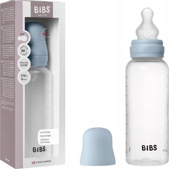 Antikoliková láhev bez BPA, plastová BIBS 270 ml, Baby blue (modrá)