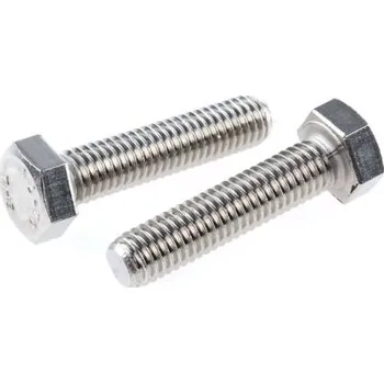 Šroub Strojní šrouby, Prostý, Nerezová ocel hlavice Šestihranná, velikost závitu: M8 35mm 1.25mm