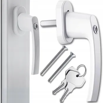 Okenní klika Okenní Klika se Zámkem 4 kusů Bílá, Dětská Pojistka