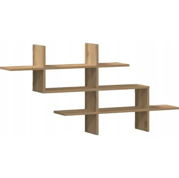 police Dřevěná police VidaXL 124,5 x 60,5 cm, dekor dub artisan