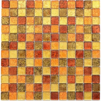 Obklad Skleněná mozaika WzorcowniaStudio 30 x 30 cm, odstíny žluté a zlaté