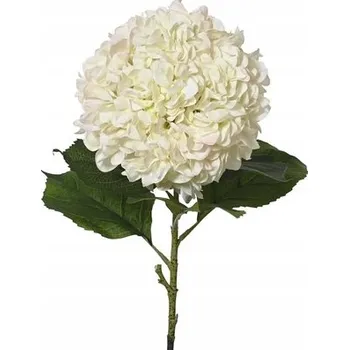 umělá květina UMĚLÁ HORTENZIE VĚTVIČKA GIGANT – KRÉMOVÁ 106 cm