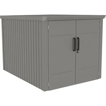 Zahradní domek Plechový domek uzamykatelný 166 x 222 x 152 cm šedý