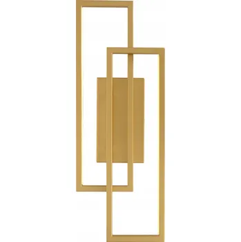 Nástěnné svítidlo SQR Dos - nástěnné svítidlo 50 cm dvojitý obdélník LED 10 W minimalistické zlaté