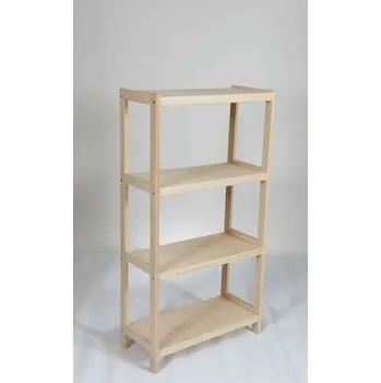 regál Regál dřevěný bukový počet polic 4 - 133x80x43 cm