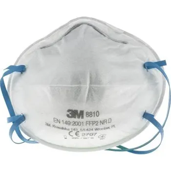 Plynová maska 3M Jednorázová obličejová maska, řada: 8000 Lisovaný Univerzální použití Nastavitelný nebo fixní FFP2, množství v