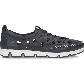 Dámské polobotky Dámské kožené polobotky námořnická modrá Rieker 49956-14 velikost 37