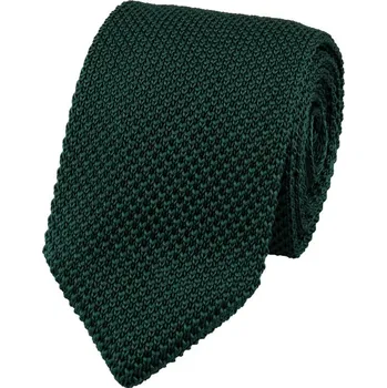 Kravata Pletená pánská kravata Simon Tmavě zelená