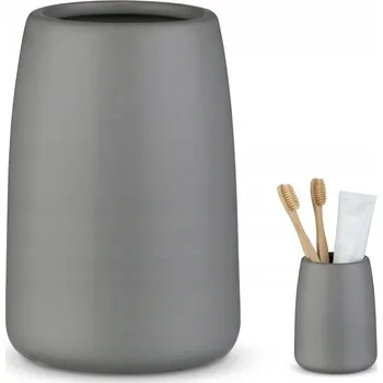 Držák na kartáček KELÍMEK DO KOUPELNY na kartáčky keramický šedý elegantní design