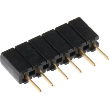 Elektrický konektor Patice PCB, řada: SSA, rozteč: 2.54mm, počet kontaktů: 6, počet řad: 1, Průchozí otvor Samtec