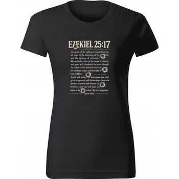 Dámské tričko Pulp Fiction Dámské tričko - Filmové hlášky - Ezekiel 25-17 Velikost: XL