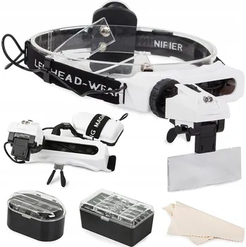 Lupa Brýlová lupa Verk Group 20x s LED podsvícením a 8 čočkami