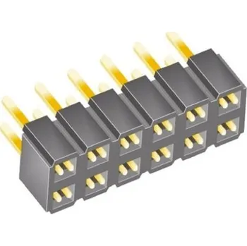 Elektrický konektor Patice PCB, řada: SLW, rozteč: 2.54mm, počet kontaktů: 12, počet řad: 2, Průchozí otvor Samtec