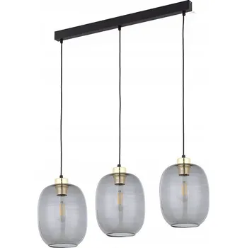 ZÁVĚSNÁ LAMPA TK LIGHTING OMEGA 4574 ČERNÁ, 3 SKLENĚNÉ KOULE