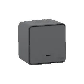 vypínač Vypínač světla Tlačítko Povrch, 250 V AC barva Šedá Schneider Electric, rozsah: Mureva Styl