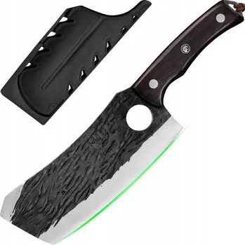 Kuchyňský nůž FULLHI Zelený Kuchyňský Nůž s Pouzdrem, Sekáček na Zeleniny, Zelená Rukojeť