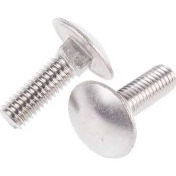 Šroub Vratový šroub, Prostý, Nerezová ocel, M6, délka: 20mm