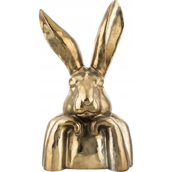 Velikonoční dekorace VELIKONOČNÍ ZAJÍC 47 CM VELKÝ STŘÍBRNÝ KRÁLÍK VELIKONOČNÍ FIGURKA HLAVA DÁREK