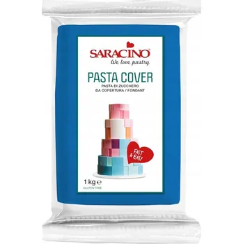 CUKROVÁ HMOTA MODRÝ 1 KG SARACINO NA POTAHOVÁNÍ DORTŮ