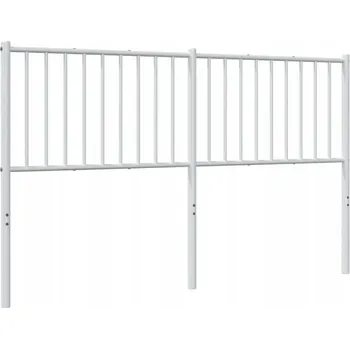 VidaXL Kovové čelo, bílé, 160 cm
