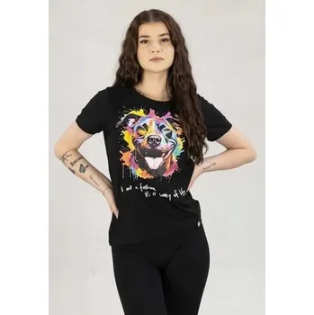 Dámské tričko Dámské tričko kulatý výstřihem Pitbull velikost L