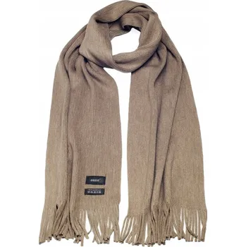 Šála Módní ZIMNÍ Velká Šála 190x30cm Teplá Pánská Šála Hladká Béžová GREG af22