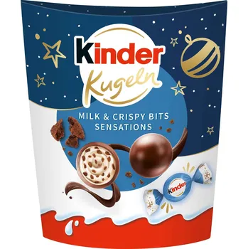 Cukrovinka Kinder Milk & Crispy Bits Sensations čokoládové kuličky 90g