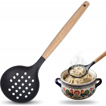 Naběračka CEDNÍKOVÁ LŽÍCE pěnovačka na knedlíky, dlouhá rukojeť, odolná