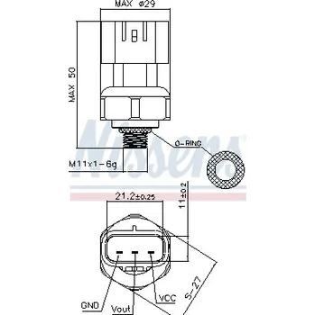 Ventil klimatizace Tlakový vypínač klimatizace NISSENS 301037