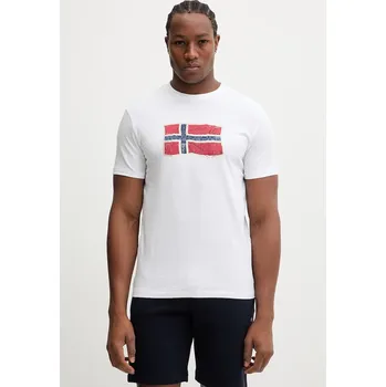 Pánské tričko Bavlněné tričko Napapijri MAHSA NP0A4FZBFX11 bílá 00X, vel. XL