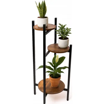 Stojan na květiny DRŽÁK NA KVĚTINÁČ KOVOVÝ STOJAN NA KVĚTINY KVĚTINÁČE ROSTLINY LOFT 80 CM ARVENTA STYLE