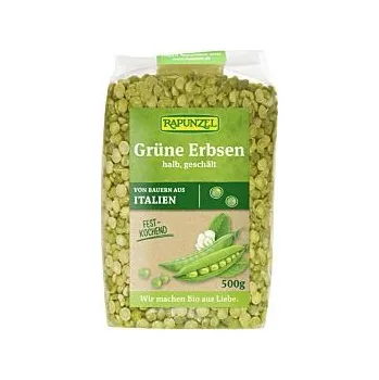 Příloha Rapunzel Hrách zelený loupaný půlky 500g bio