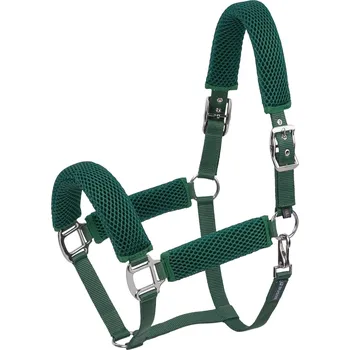 Jezdectví BUSSE Ohlávka 3D Air Effect BUSSE, částečně polstrovaná, smaragd COB