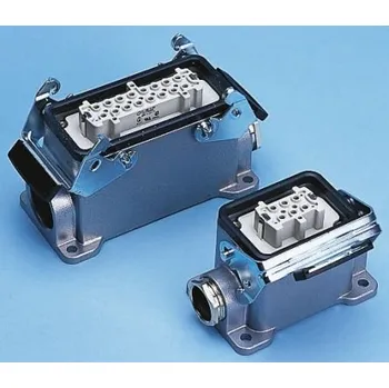 Elektrická zásuvka Napájecí konektor pro vysoké zatížení, řada: H-BE Sada zásuvky krytu pro povrchovou montáž, počet kontaktů: 16, Samice,