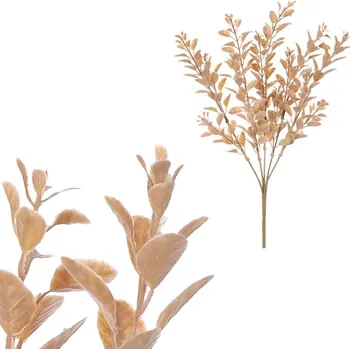 umělá květina Umělý buxus - světle hnědý trs, elegantní dekorace pro každý interiér Barva: Béžová