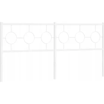 Kovové čelo postele bílé 180 cm