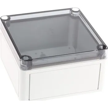 Rozvaděč Skříň, řada: TK PS IP66 barva Modrá transparentní, šedá Polystyren 130 x 130 x 75mm