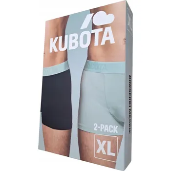 Boxerky KUBOTA 2-pack Pánské boxerky slipy bavlněné 2 ks černé a mátové XL