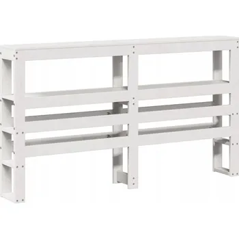 Ložnice Čelo postele s policemi bílé 120 cm masivní borovice