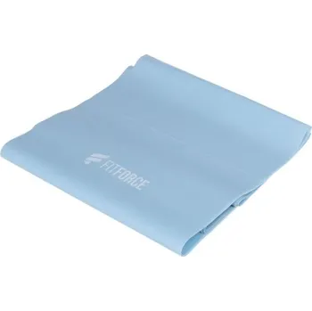 Posilovací guma Fitforce EXEBAND 250 x 0,025 UNI Světle modrá, Bílá