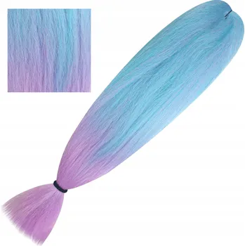 Příčesek Syntetické vlasy Kanekalon Super Soft Umělé Ombre Modré Fialové