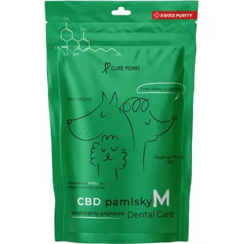 Pamlsek pro psa Cure Point CBD Dental Care – funkční pamlsky pro psy proti stresu a pro svěží dech Velikost: M - střední plemena