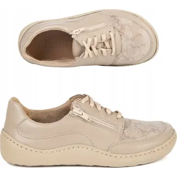 Dámské polobotky Dámské kožené polobotky Olivier 0793W pro citlivé nohy, béžové, velikost 41