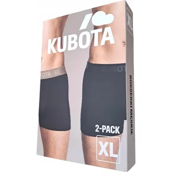 Boxerky 2-pack KUBOTA Pánské boxerky slipy bavlněné 2 ks černé XL