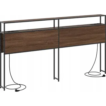 Ložnice Úložné čelo postele s policí Hnědý dub 180 cm Kompozitní dřevo